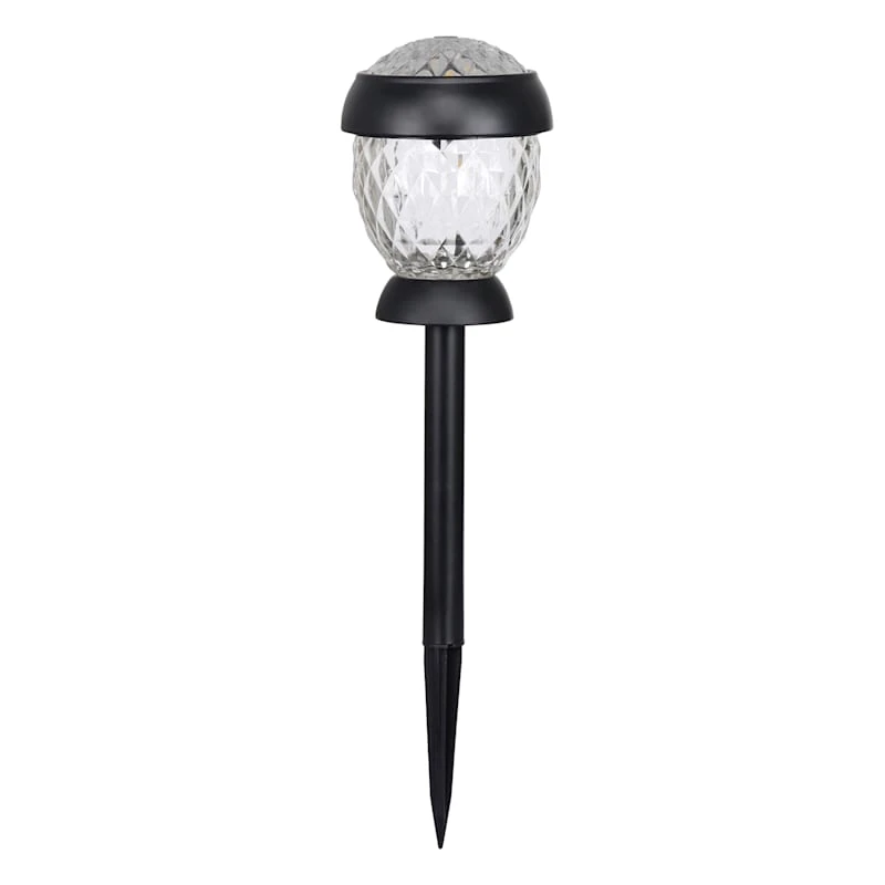 10 Lumens Pineapple Solar Path Light, Black 1 10 Lumens Pineapple Solar Path Light, Black