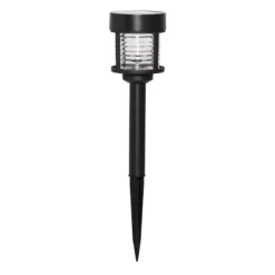 10 Lumens Solar Barclay Ribbed Path Light, Black