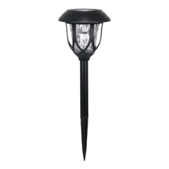 10 Lumens Solar Parisian Stainless Steel & Glass Path Light, Black