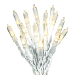 100-Count LED Solar Euro String Light Set, White