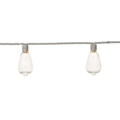 100-Count UL Clear Edison String Light Set, Taupe Wire