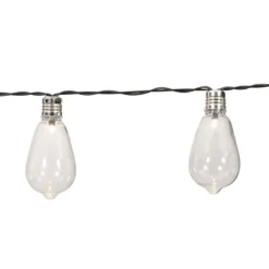 15-Count Solar LED Edison Lights With Black Wire