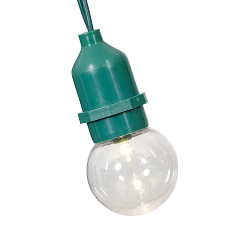15-Count UL G40 LED Commercial Style Globe String Light Set, Green Wire 2 15-Count UL G40 LED Commercial Style Globe String Light Set, Green Wire - Image 2