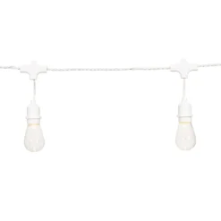 15-Count UL LED Edison String Light Set, White Wire
