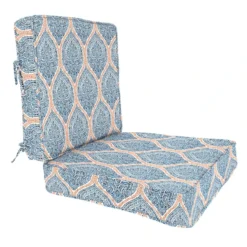 2-Piece Andorra Tigerlily Gusseted Outdoor Deep Seat Cushion Set