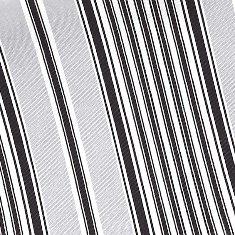 2-Piece Black & Grey Worth Striped Gusseted Outdoor Deep Seat Cushion Set 2 2-Piece Black & Grey Worth Striped Gusseted Outdoor Deep Seat Cushion Set - Image 2