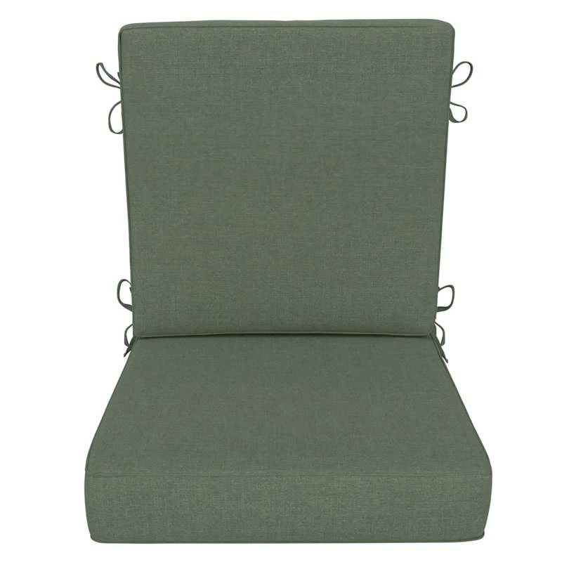 2-Piece Endive Green Outdoor Gusseted Deep Seat Cushion Set 2 2-Piece Endive Green Outdoor Gusseted Deep Seat Cushion Set - Image 2