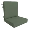 2-Piece Endive Green Outdoor Gusseted Deep Seat Cushion Set