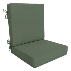 2-Piece Endive Green Outdoor Gusseted Deep Seat Cushion Set