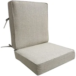 2-Piece Fiddlestix Premium Linen Gusseted Outdoor Deep Seat Cushion Set