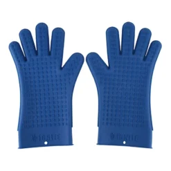 2-Piece Ignite Blue Silicone Food Gloves