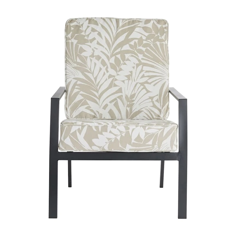 2-Piece Natural Royal Palm Outdoor Gusseted Deep Seat Cushion Set 2 2-Piece Natural Royal Palm Outdoor Gusseted Deep Seat Cushion Set - Image 2