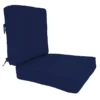 2-Piece Navy Blue Canvas Gusseted Outdoor Deep Seat Cushion Set