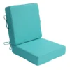2-Piece Rave Opal Premium Gusseted Outdoor Deep Seat Cushion Set