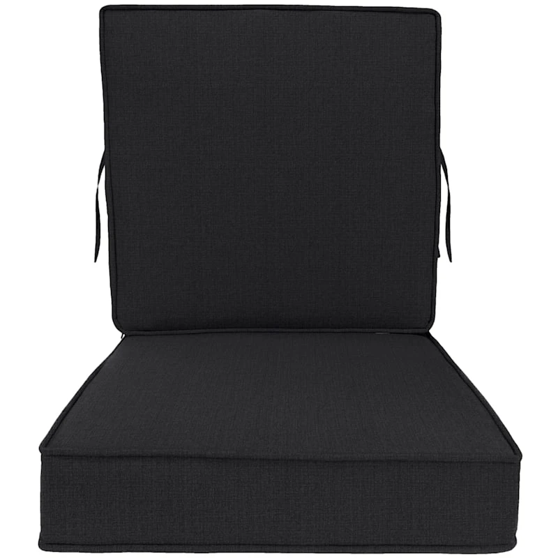 2-Piece Sorvino Ash Premium Gusseted Outdoor Deep Seat Cushion Set 2 2-Piece Sorvino Ash Premium Gusseted Outdoor Deep Seat Cushion Set - Image 2