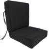 2-Piece Sorvino Ash Premium Gusseted Outdoor Deep Seat Cushion Set
