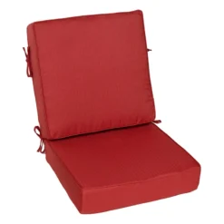 2-Piece Tristin Cherry Red Outdoor Gusseted Deep Seat Cushion Set