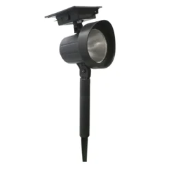 25 Lumens Solar Warm White Spotlight, Black