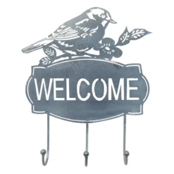 3-Hook Welcome Outdoor Wall Hanger