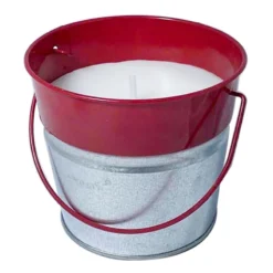 3-Pack Red, White & Blue Galvanized Metal Citronella Bucket Candles, 7oz 6 3-Pack Red, White & Blue Galvanized Metal Citronella Bucket Candles, 7oz -Outdoor Corner Shop 3 pack red white blue galvanized metal citronella bucket candles 7oz 2