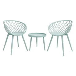 3-Piece Kurv Outdoor Chat Set, Sage