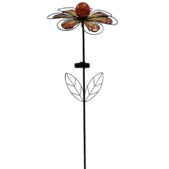 38IN SOLAR FLOWER STAKE-Y