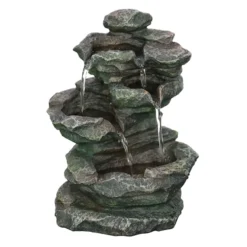 4-Tier Tabletop Rock Fountain, 7.5"