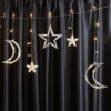 66-Count LED Star & Moon Curtain Light Set, 6'
