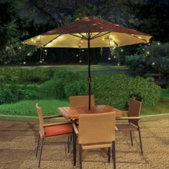 72-Count LED Solar Umbrella Light Set