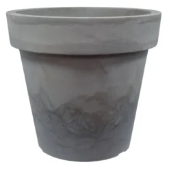 All Weather Proof Essential Burnt Cement Round Planter, 20x22.4
