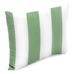 Aloe Awning Striped Oblong Outdoor Throw Pillow, 16x12