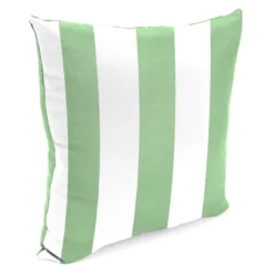 Aloe Awning Striped Outdoor Throw Pillow, 16"