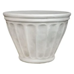 Baccellato White Bell Planter, 14"