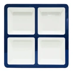 Bistro 4-Section Melamine Tray, Blue