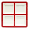 Bistro 4-Section Melamine Tray, Red