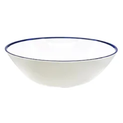 Bistro Blue Rim Melamine Serving Bowl, 10"