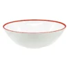 Bistro Red Rim Melamine Serving Bowl, 10"
