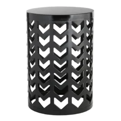 Black Chevron Metal Garden Stand, 20"