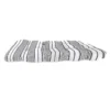 Black & Grey Worth Striped Outdoor Wicker Settee Cushion