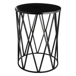 Black Metal Diamond Plant Stand, 16x21.5