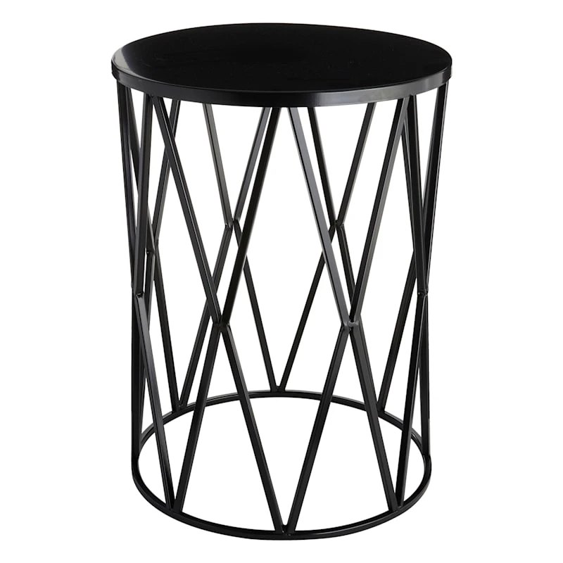 Black Metal Diamond Plant Stand, 16x21.5 1 Black Metal Diamond Plant Stand, 16x21.5