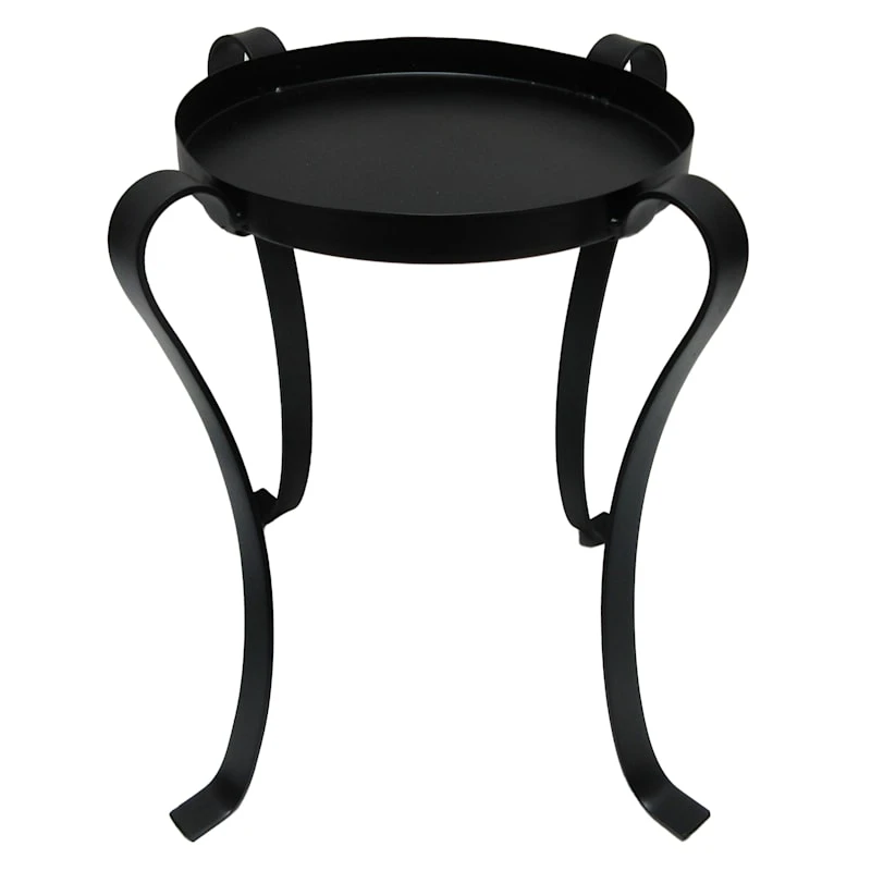 Black Metal Plant Stand, 12" 1 Black Metal Plant Stand, 12"