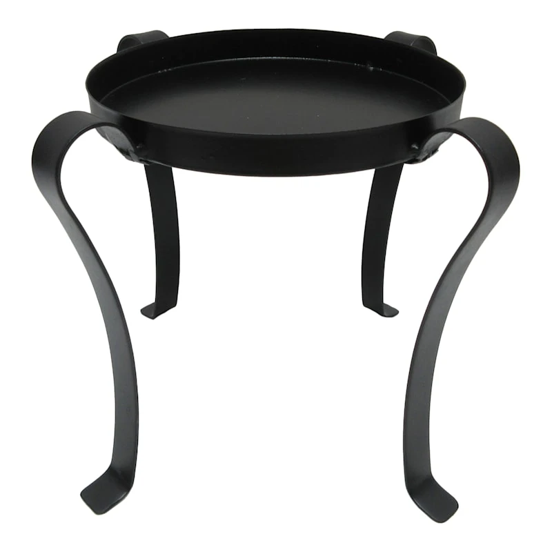 Black Metal Plant Stand, 8" 1 Black Metal Plant Stand, 8"
