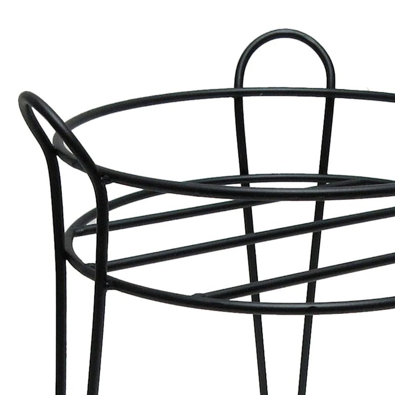 Black Metal Wire Plant Stand, 15" 2 Black Metal Wire Plant Stand, 15" - Image 2
