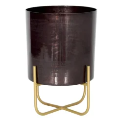 Black Metallic Planter Stand, Large