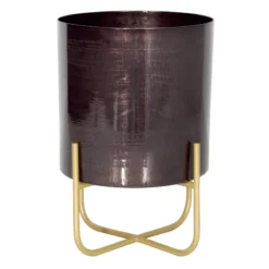 Black Metallic Planter Stand, Small