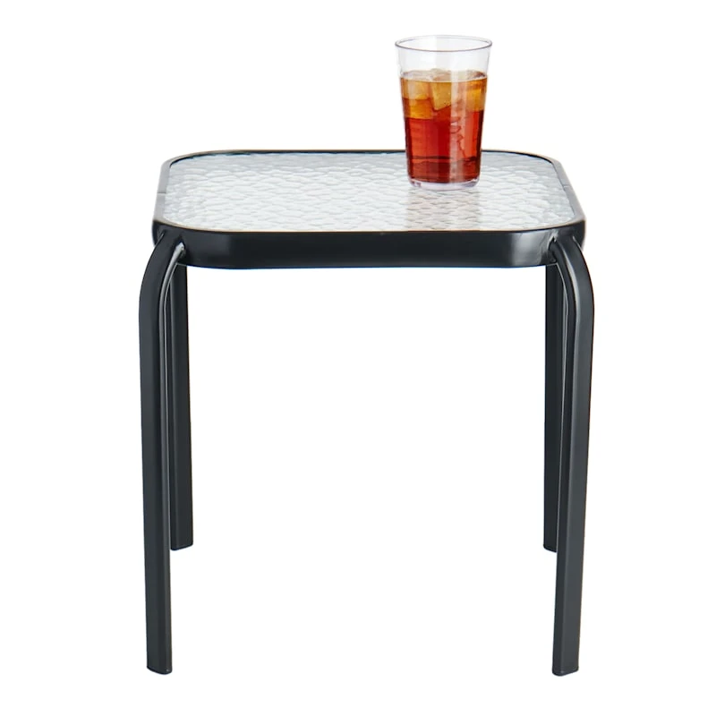 Black Square Steel Table, 16" 2 Black Square Steel Table, 16" - Image 2