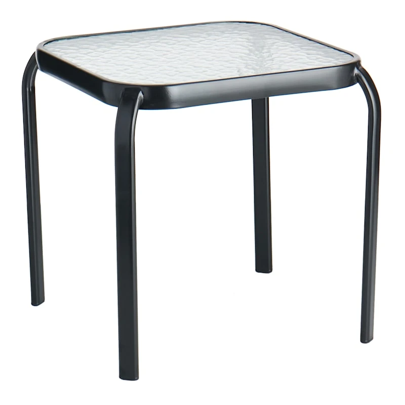 Black Square Steel Table, 16" 1 Black Square Steel Table, 16"