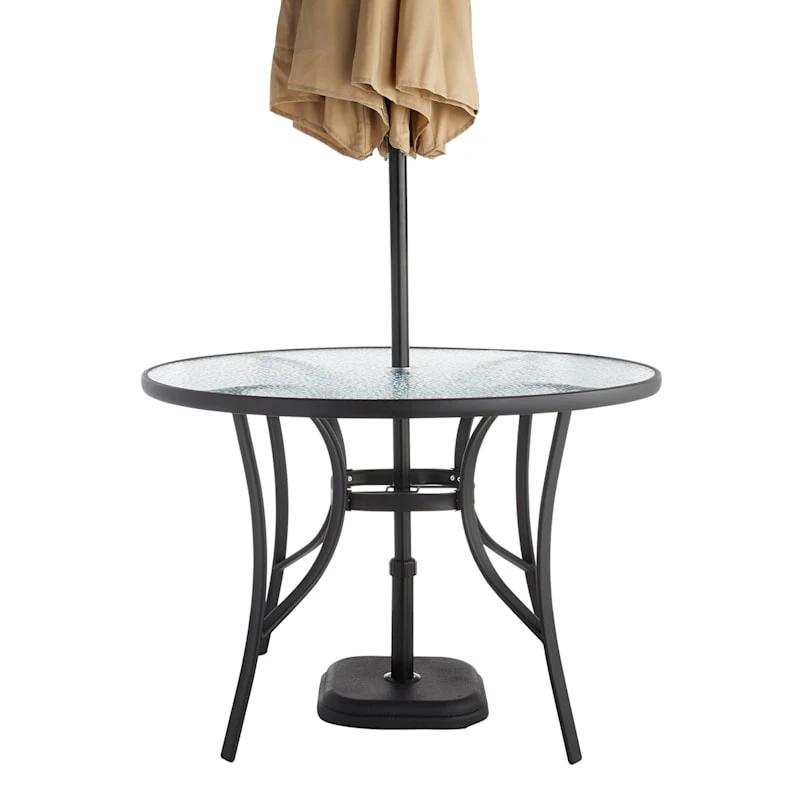 Black Steel Round Table, 42" 2 Black Steel Round Table, 42" - Image 2