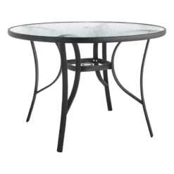 Black Steel Round Table, 42"